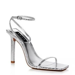 NIB Aqua Silver Snake Sandals Size 10